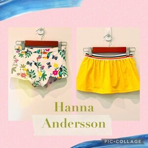 Hanna Andersson set of 2 swim bottoms 6-7 yrs preloved summer beach swimsuit